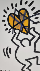 My Kid Just Ruined My Keith Haring II (Yellow/blue) by Ziegler T