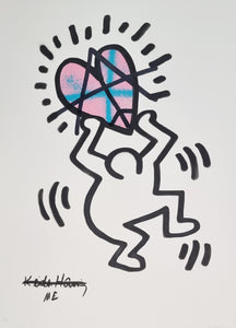 My Kid Just Ruined My Keith Haring II (Pink/Cian) by Ziegler T
