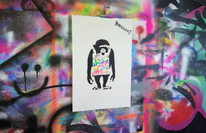 Peace Love and Anarchy Monkey Sign by Ziegler T