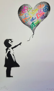 Peace Love and Anarchy Balloon Girl by Ziegler T