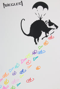 Peace Love and Anarchy Parachute Rat by Ziegler T