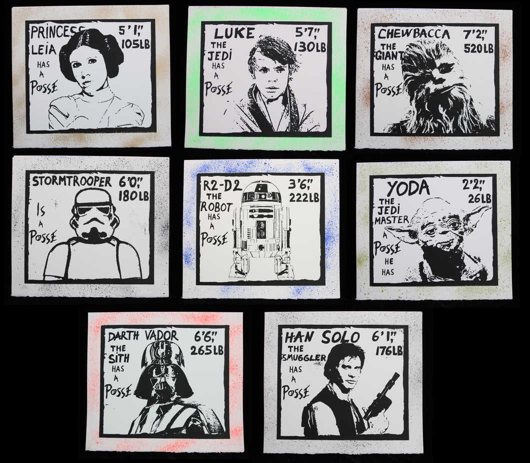 Star Wars Has A Poss (complete set of 8 print) Handfinished AP by Ziegler T